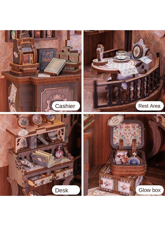 Bluejw Magic Pharmacist DIY Wooden 3D Handmade Assembled Book Stand Model Building Toy Gift - Image 3