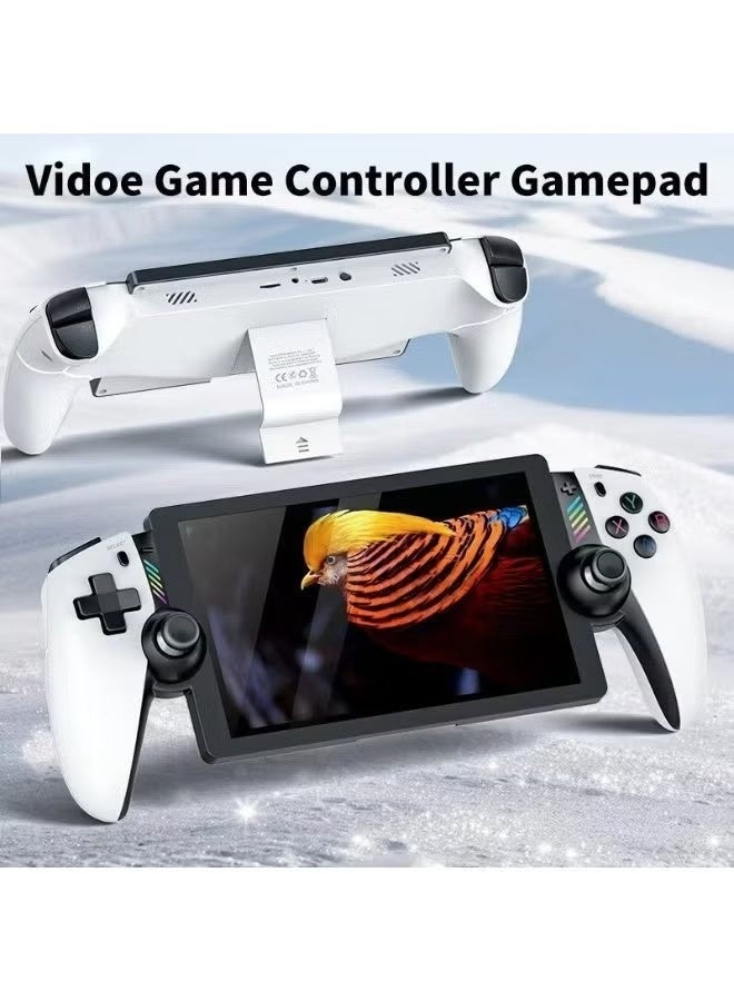 M28 Portable Handheld Retro Gaming Console, 7.1" IPS HD Full Screen Linux OS System with Dynamic RGB Ambient Lighting, Multi-Platform Classic Arcade Emulator Device - White - Image 2