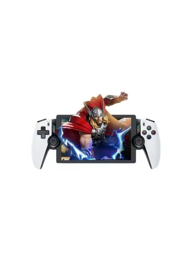 M28 Portable Handheld Retro Gaming Console, 7.1" IPS HD Full Screen Linux OS System with Dynamic RGB Ambient Lighting, Multi-Platform Classic Arcade Emulator Device - White - Image 3