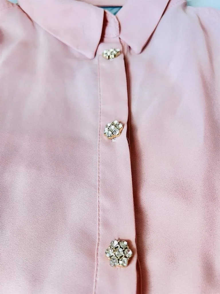 ريتنيس Papatya Set of 6 Gold Metal with Stone Button 1.4 cm