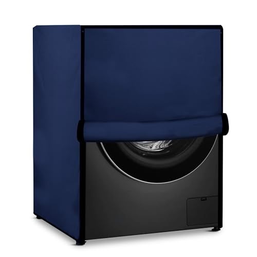 Robustt Front Load Fully Automatic Washing Machine Cover for 6 kg, 6.5 kg, 7kg & 7.5 kg (Navy Blue) | Waterproof & Dustproof Polyester Fabric with Zipper | Protection Cover | 59 x 59 x 86 cms - Image 1