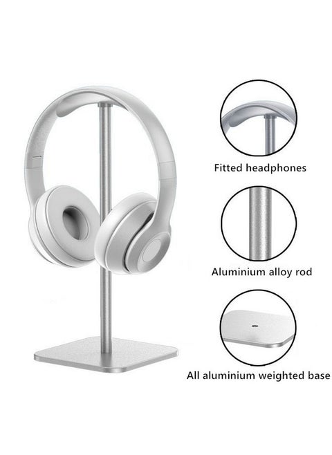 Detachable Headphone Stand, Aluminum Alloy Headset Stand with Solid Heavy Base, Universal Rounded Corner Anti Slip Gaming E-sports Desktop Headset Display Stand