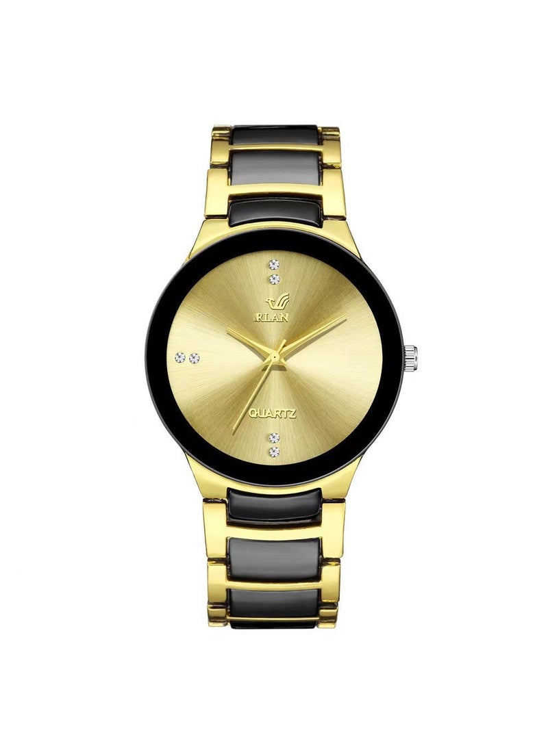 Arabest Fashion Watch and Bracelet Set for Couples Men's gold