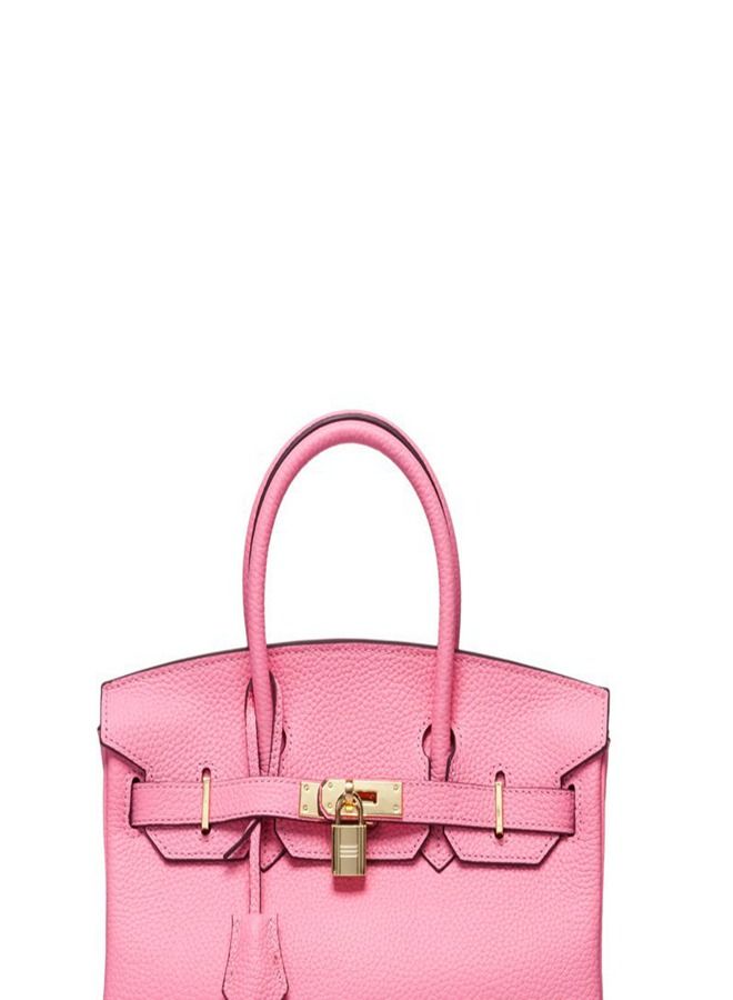 Loquat Gold Buckle Leather Handbag Sakura Pink  - Image 2