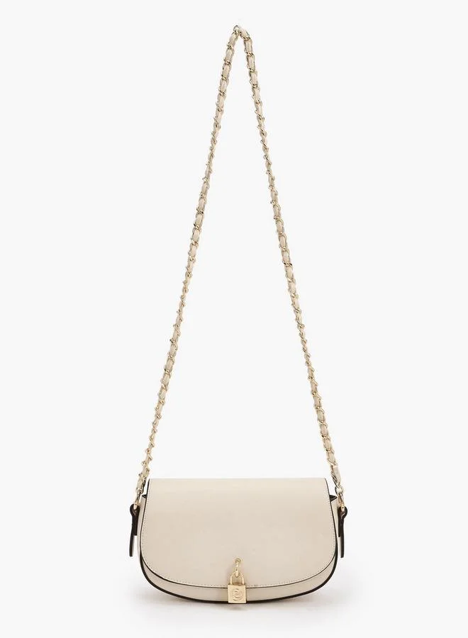 Paprika Solid Crossbody Bag With Chain Strap