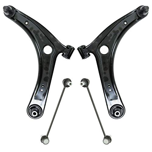 TRQ Front Suspension Kit Control Arm with Ball Joint Sway Bar Stabilizer Link Compatible with 2008-2017 Mitsubishi Lancer 2008-2019 Outlander 2011-2019 Outlander Sport MI4510102 MI4511102 - Image 1