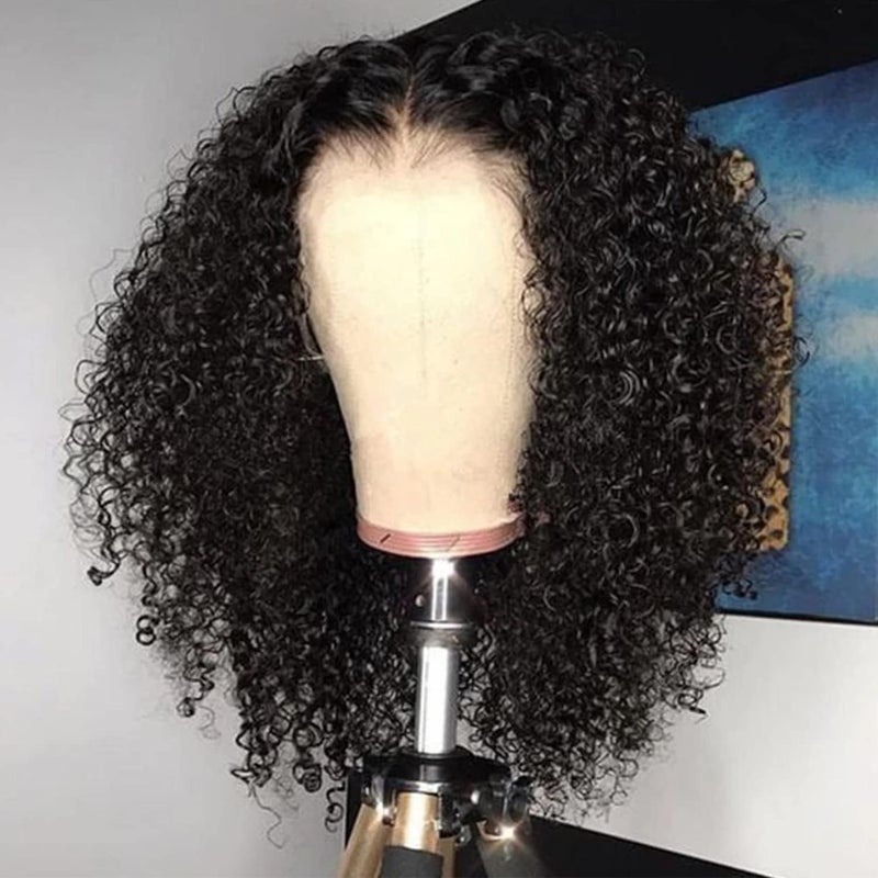 PRIMELACE Kinky Curly Lace Front Wig Human Hair 16 inches HD Lace Front Wigs Human Hair 13x4 Wigs Human Hair Brazilian Kinky Curly Lace Frontal Wigs 180 Density