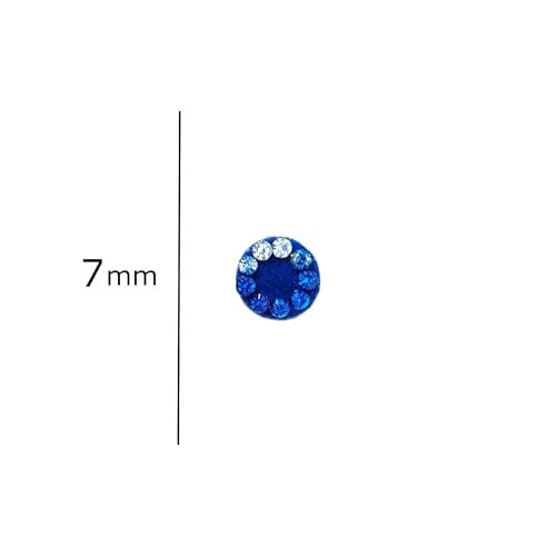 Comet Busters Round Multicolor Bindi With Stone Border (7mm) (BIN968) - Image 3