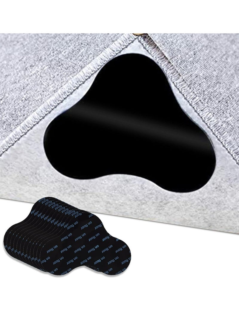 Oasisgalore Carpet Anti Slip Underlay,12 Pieces Washable Anti Slip Mat for Carpet, Strong Stickiness,Flower Shape - Image 1