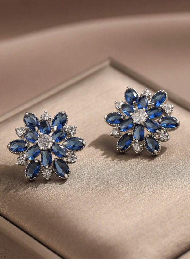 إيكوال حلق اذن نسائي بتصميم أنيق وعصري مرصع بالزركون عالي الجودة - Image 1