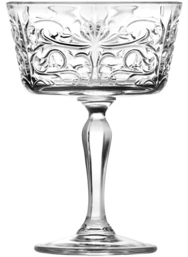 Rcr Crystal Glassware Tattoo Champagne Goblet Glasses - Set Of 6 (27 Cl / 270 Ml) - Image 1