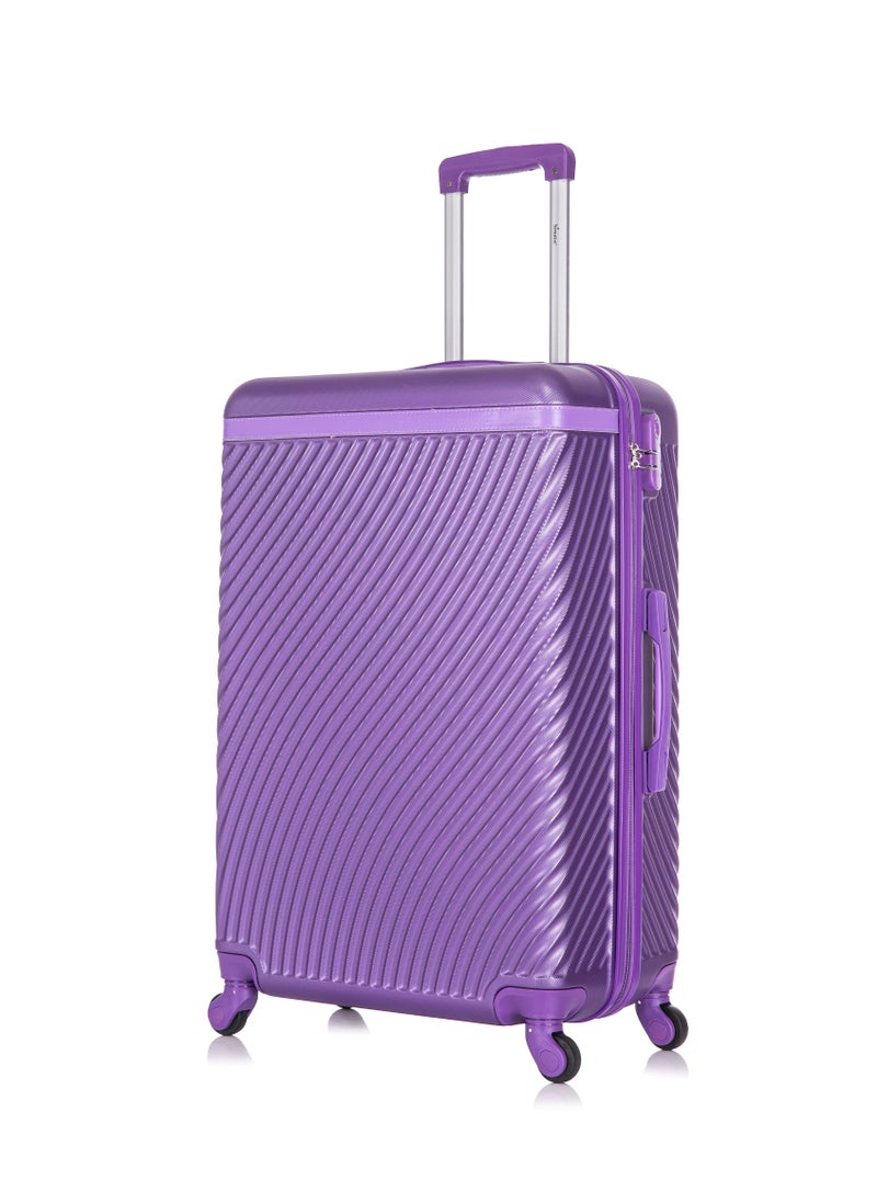 SENATOR - Hard Case Travel Bag Luggage Trolley For Unisex ABS Lightweight Suitcase with 4 Spinner Wheels KH1065 Purple - Image 1