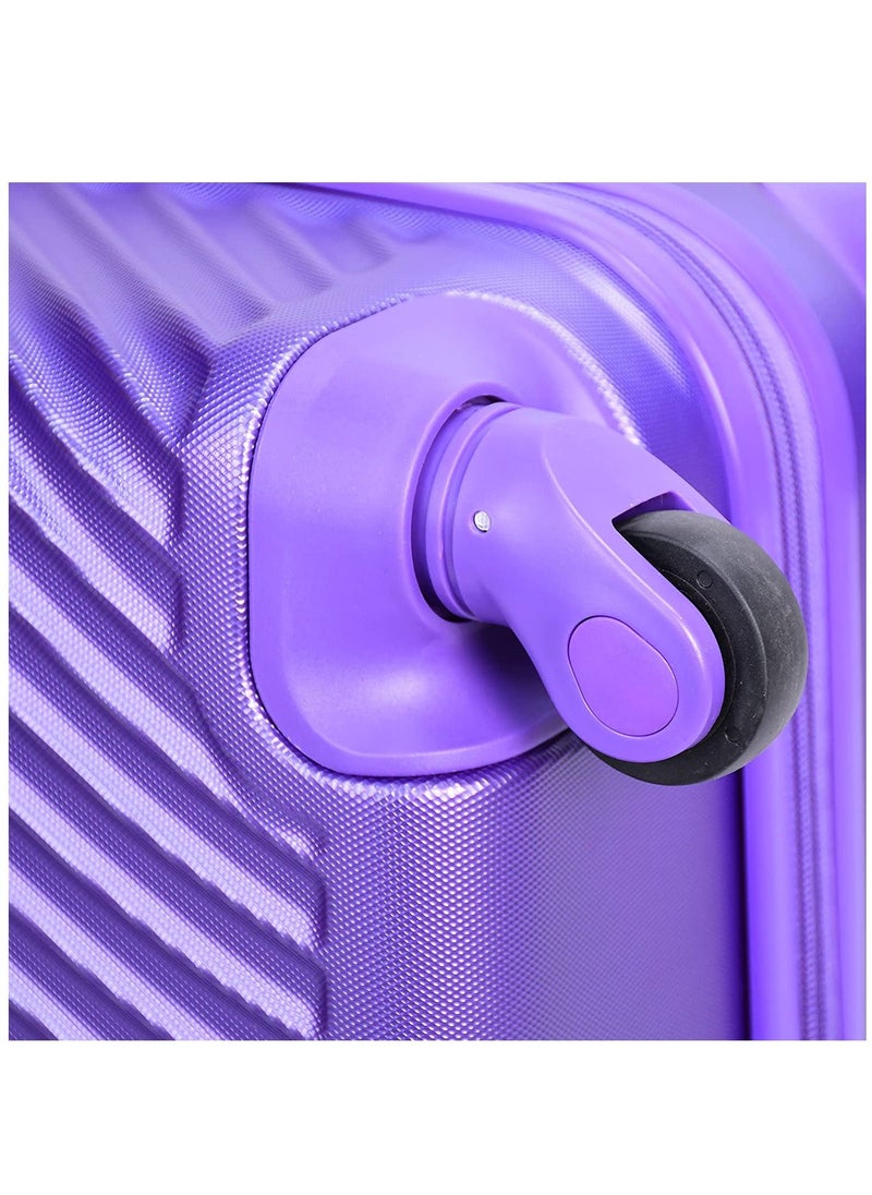 SENATOR - Hard Case Travel Bag Luggage Trolley For Unisex ABS Lightweight Suitcase with 4 Spinner Wheels KH1065 Purple - Image 1