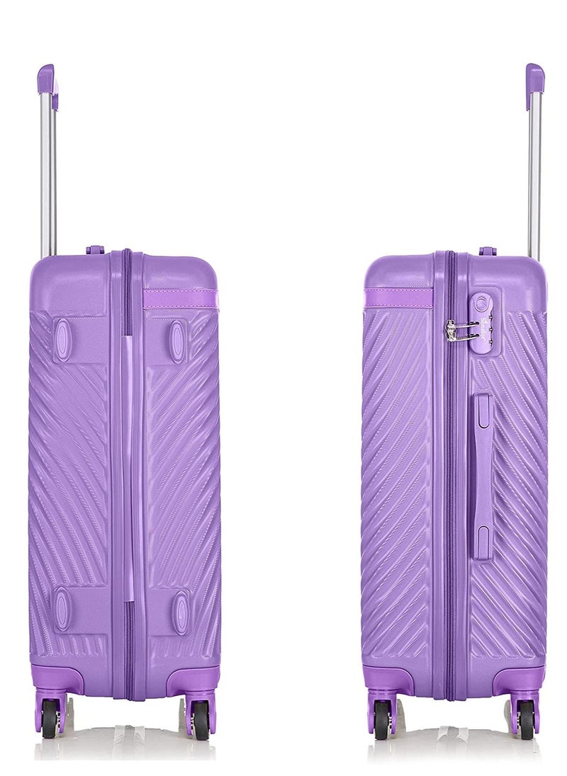 SENATOR - Hard Case Travel Bag Luggage Trolley For Unisex ABS Lightweight Suitcase with 4 Spinner Wheels KH1065 Purple - Image 1