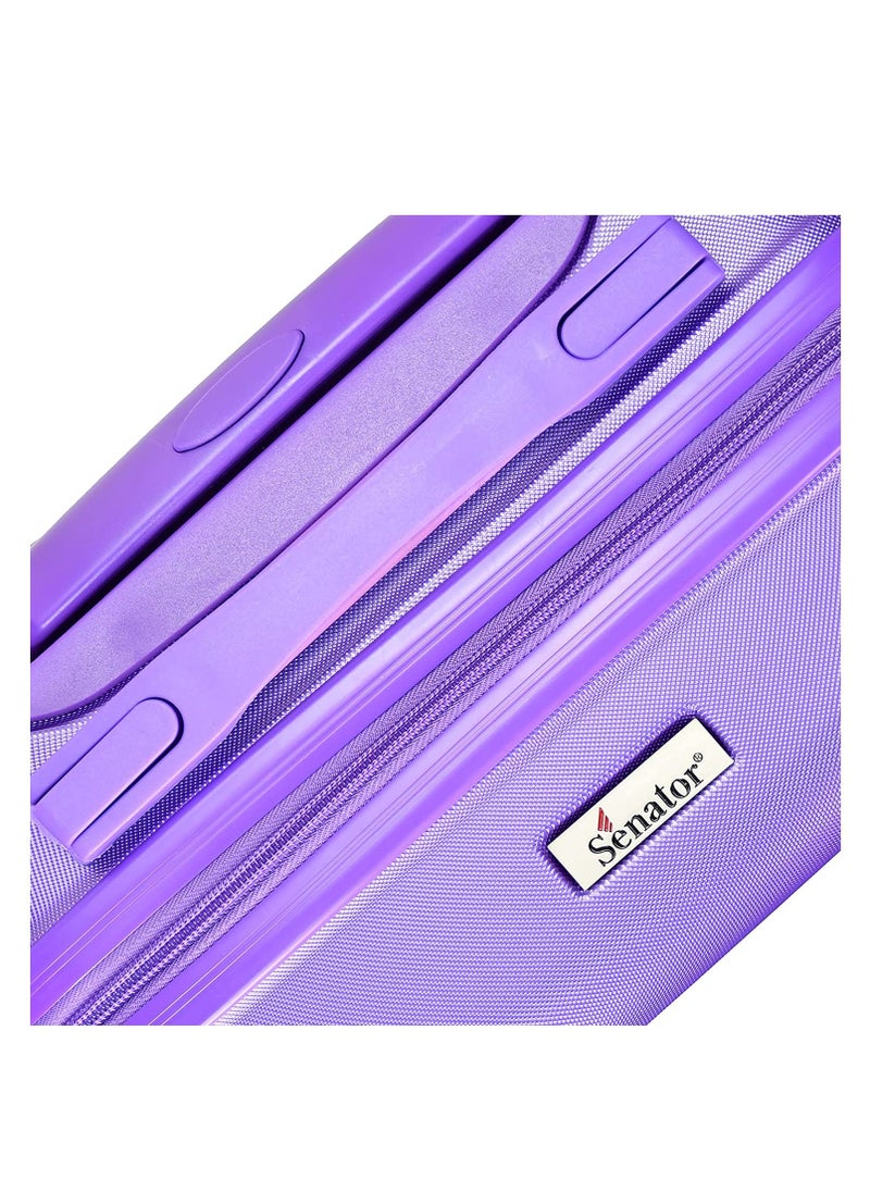 SENATOR - Hard Case Travel Bag Luggage Trolley For Unisex ABS Lightweight Suitcase with 4 Spinner Wheels KH1065 Purple - Image 1