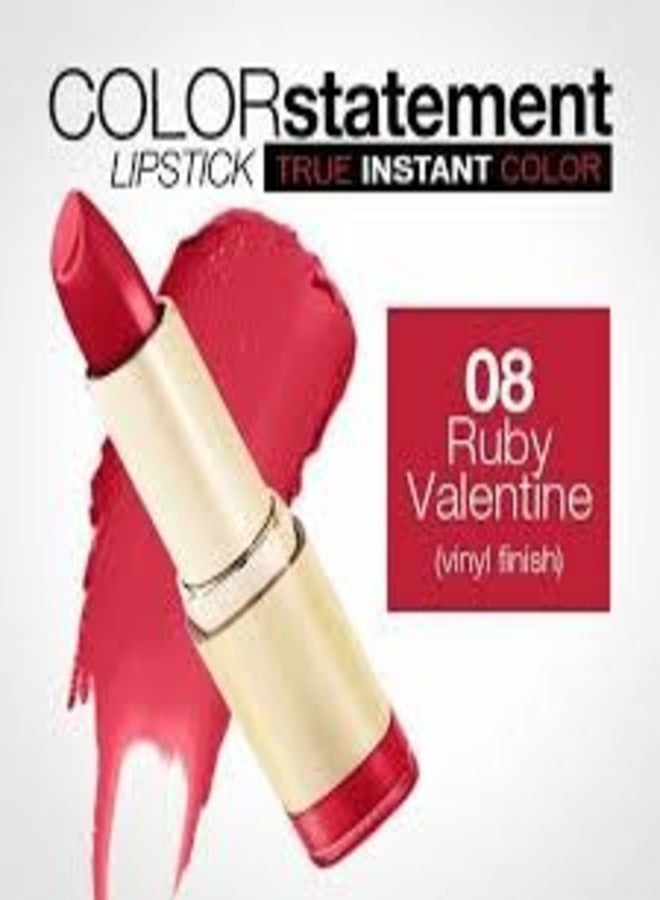 Milani Color Statement Matte Lipstick 08 Ruby Valentine Cruelty-Free Nourishing Lipstick in Vibrant Shades 5g - Image 2