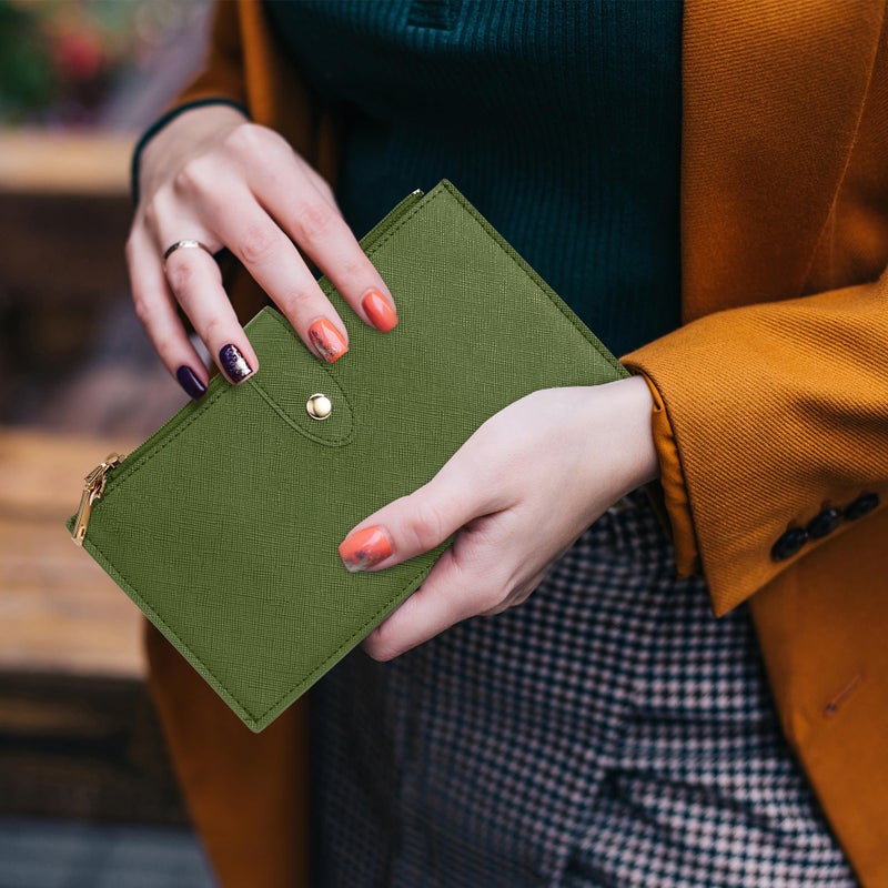 Travelambo RFID Wallet Women Large Size Bifold Multi Card Wallet Case with Zipper Pocke Credit Card Holder for Women - Image 3