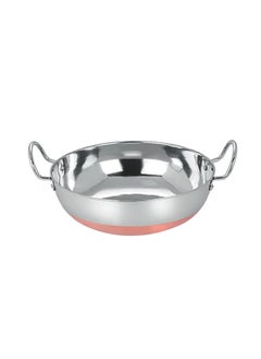 BLACKSTONE Copper Base Stainless Steel Kadai with Handles 27Cm  - Image 1