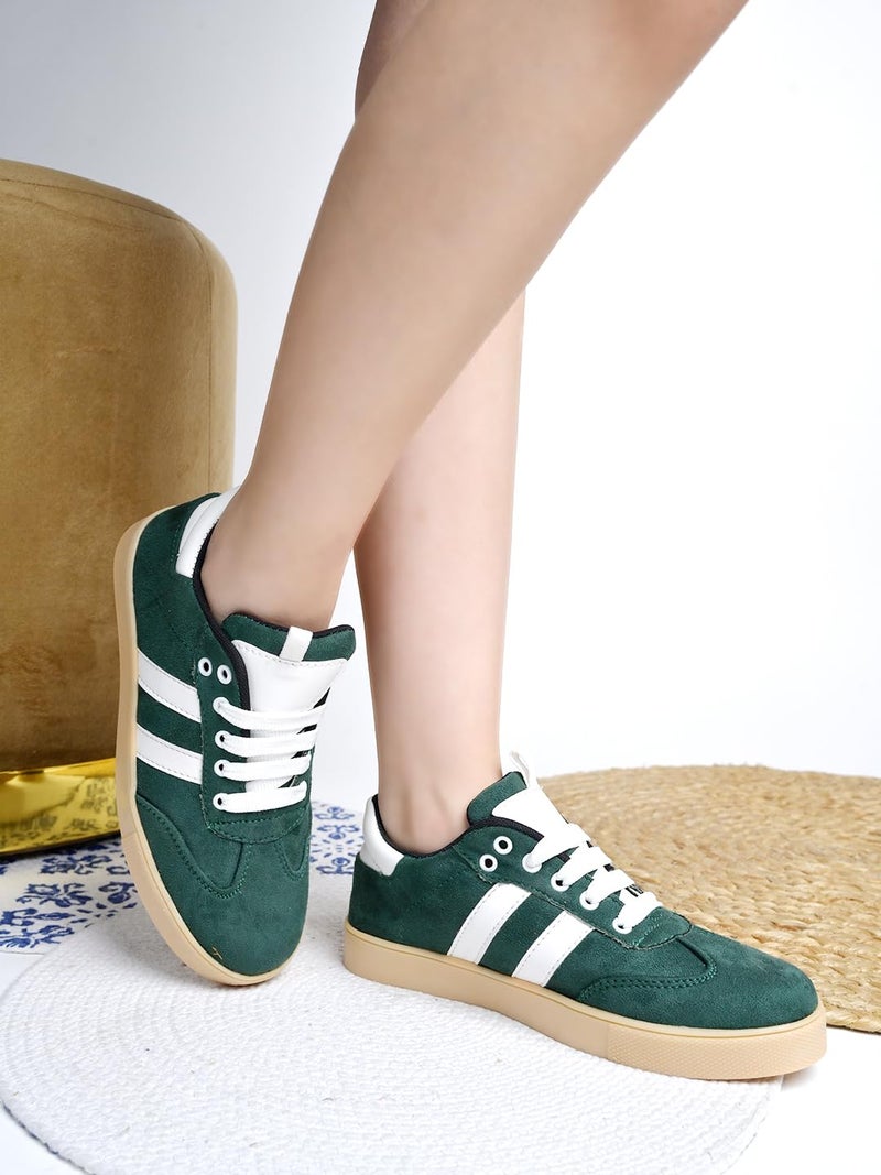 Shoetopia أحذية رياضية كاجوال نسائية من شوتوبيا - أحذية رياضية أنيقة برباط مع نعل مريح للاستخدام اليومي - Image 2