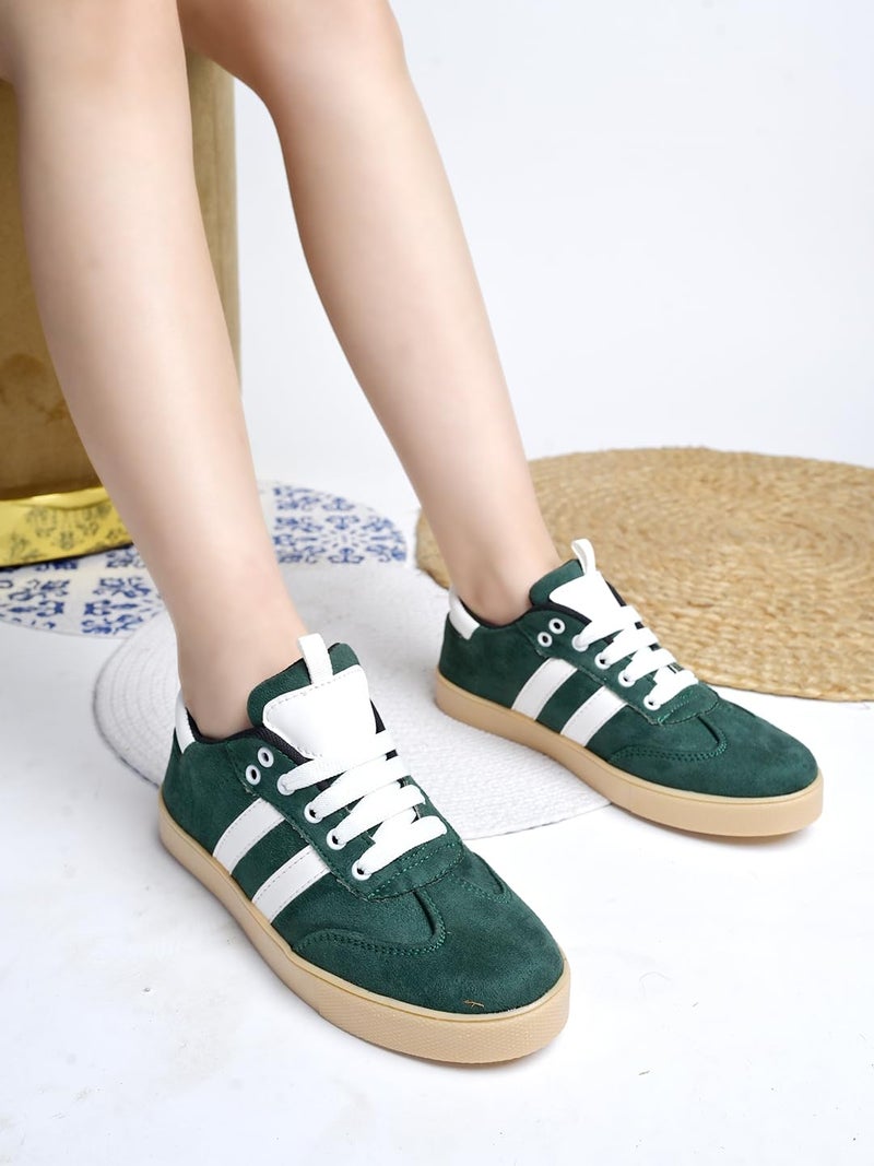 Shoetopia أحذية رياضية كاجوال نسائية من شوتوبيا - أحذية رياضية أنيقة برباط مع نعل مريح للاستخدام اليومي - Image 3