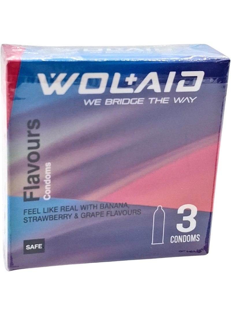 Wolaid Flavours Condom 3'S