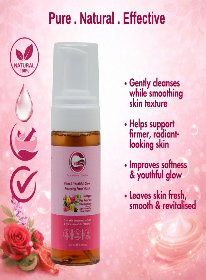 Greenviv Collagen Foaming Face Wash for Anti-Aging & Skin Firmness | with Niacinamide | Firms Skin, Reduces Fine Lines & Boosts Elasticity | For All skin Types | 125 ml - Image 3