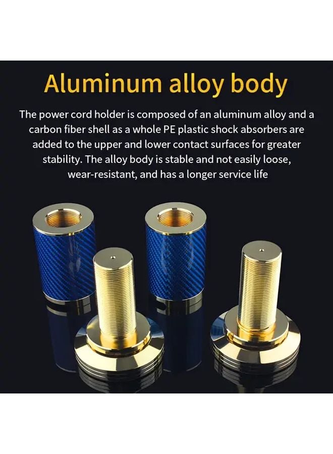 High End Aluminum Alloy Power Cord Holder Shock Absorbing Space Saving Speaker Accessory - Image 4