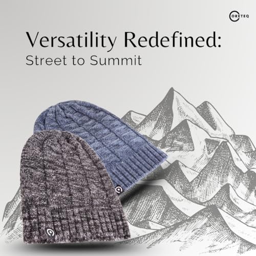 Coreteq Unisex Melange Long Slouchy Woollen Beanie Winter Cap (Everyday Blue, Free Size, Pack of 1) - Image 5