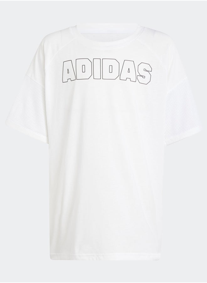 Adidas تي شيرت فضفاض للأطفال من Dance AEROREADY  - Image 1
