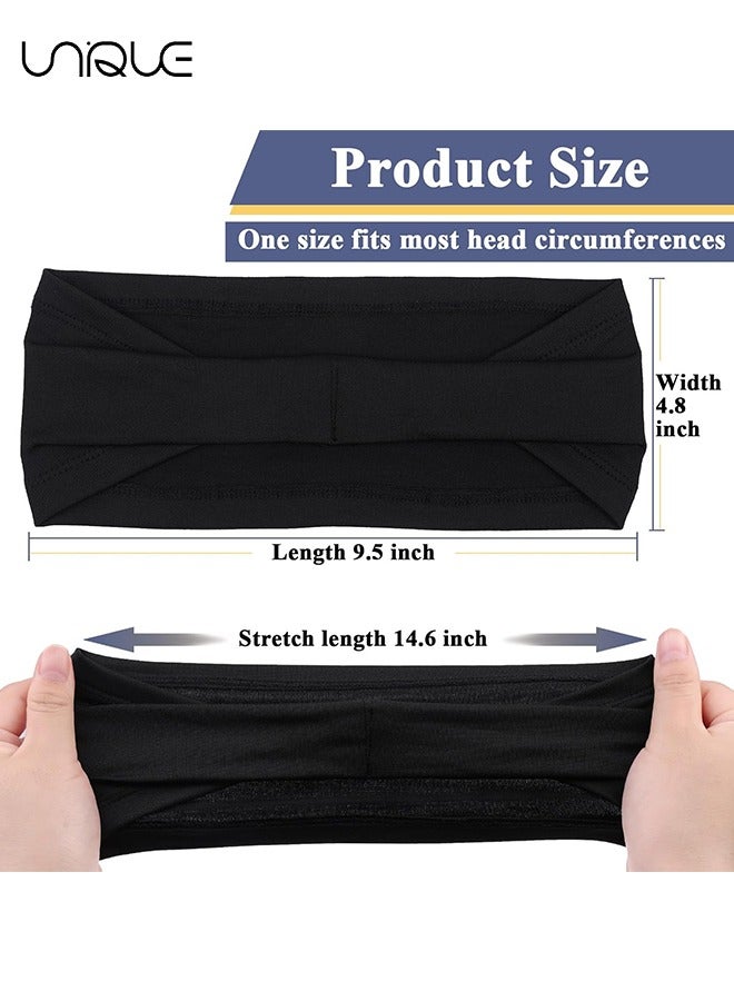 Unique Sports Headbands for Men (5 Pack),Moisture Wicking Workout Headband, Sweatband Headbands for Running,Cycling,Football,Yoga,Hairband for Women and Men  - Image 2