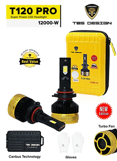 2 Pieces H7 240W LED Headlight Bulb Assembly 24000 Lumens Xtreme Bright With Color Temperature 6500K
