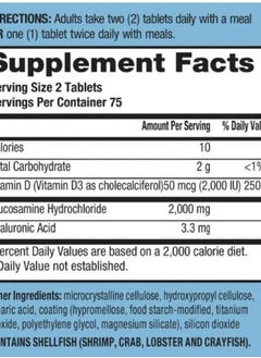 Schiff Glucosamine with Vitamin D3 & Hyaluronic Acid, 2000mg of Glucosamine, Joint Care Supplement Helps Lubricate & Protect Joints*, 150 Count (Pack of 2)  - Image 2