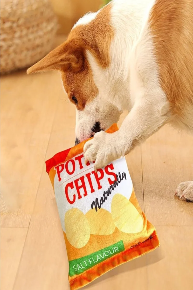 Tineke Chips Durable Sound Dog Toy Patato 1 Piece