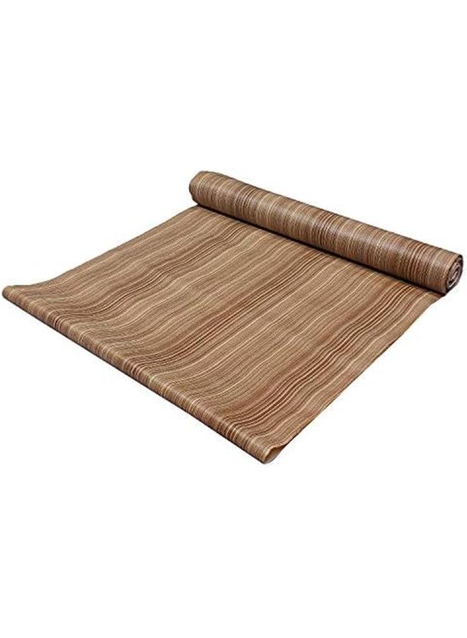 Kuber Industries Lining Design Pvc Wardrobe Kitchen Drawer Cupboard Cabinet Shelf Mat Shelf Liner 5 Mtr Brown - Image 4