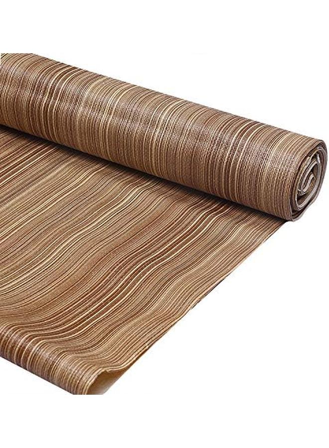Kuber Industries Lining Design Pvc Wardrobe Kitchen Drawer Cupboard Cabinet Shelf Mat Shelf Liner 5 Mtr Brown - Image 3