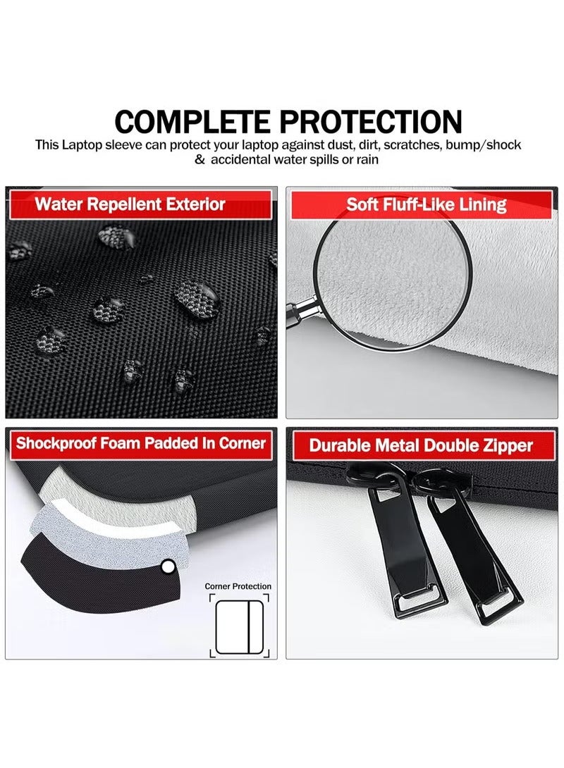 Laptop Bag Sleeve Compatible with MacBook Air 13 inch M2 M3 A3113 A2681 2010-2023 M1 A2337 M2 A2179 A1932, Pro M2 A2338 M1 A2289 A2251 A2159 A1989 A1706 A1708 (Black, 13 Inch) - Image 4