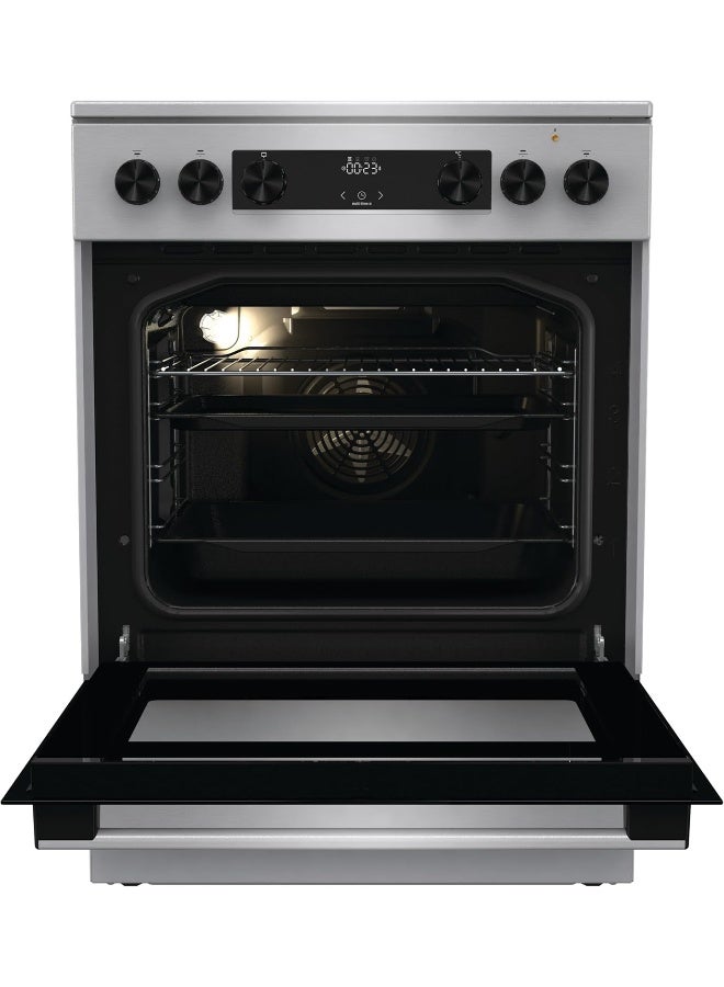 Gorenje 60 cm Freestanding Ceramic Cooker GECS6C70XC – Premium 4-Zone Ceramic Hob with Fan-Assisted Oven & AirFry Function GECS6C70XC silver - Image 5