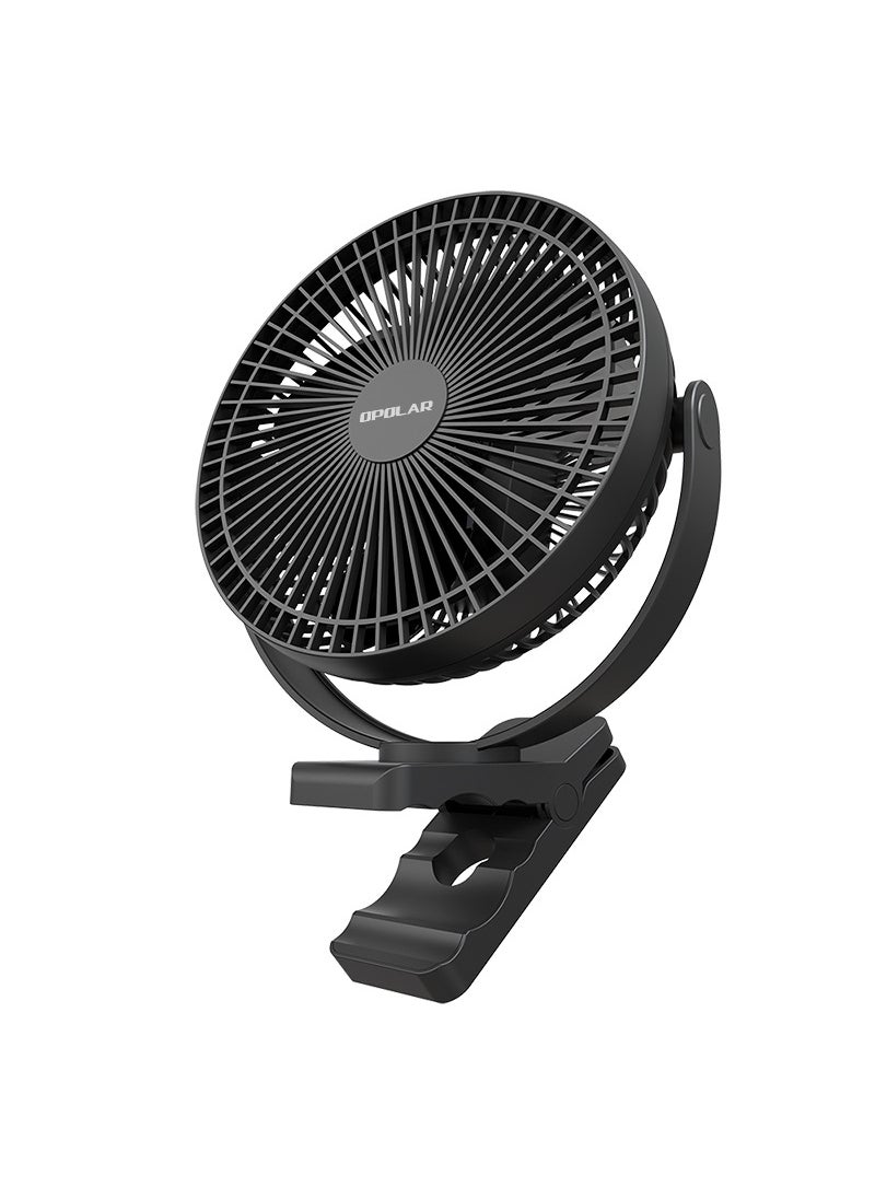 Generic Opolar Rechargeable USB Mini Fan Silent with Strong Wind Black 