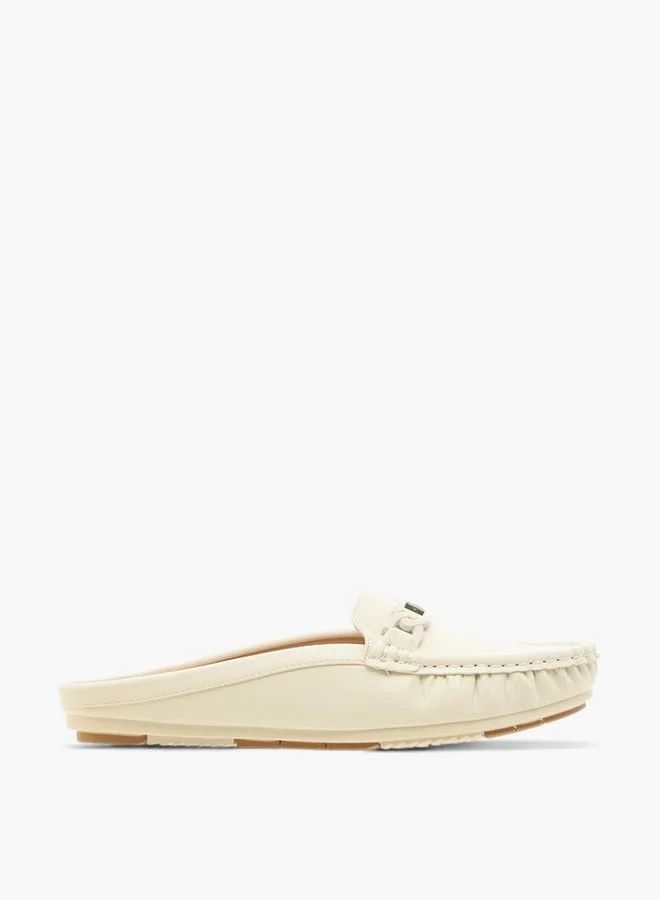 Le Confort Solid Metal Accent Slip-On Mules