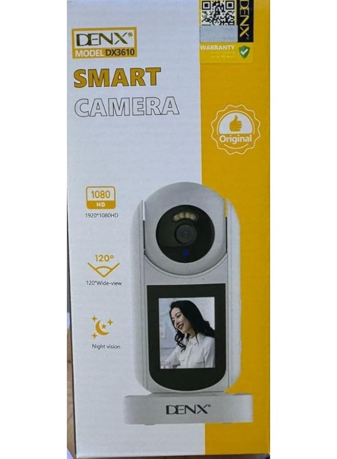 Denx DENX MODEL DX3610 SMART CAMERA Original 1080 HD 1920 * 1080HD 120° 120 Wide-view + Night vision - Image 1