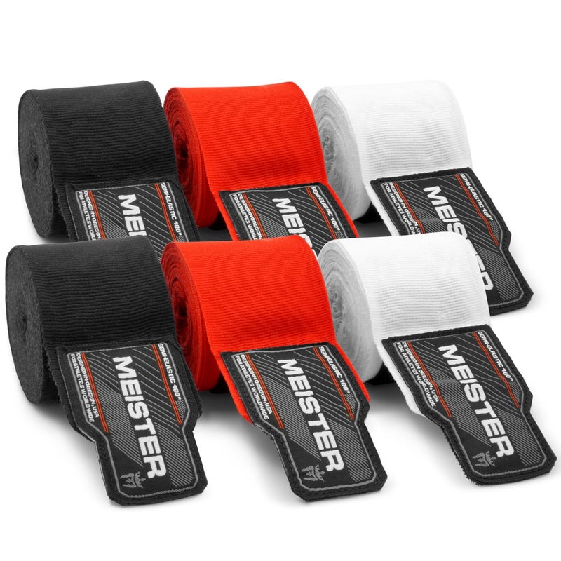 Meister Adult 180 Hand Wraps for MMA Boxing 3 Pairs Pack - Image 2