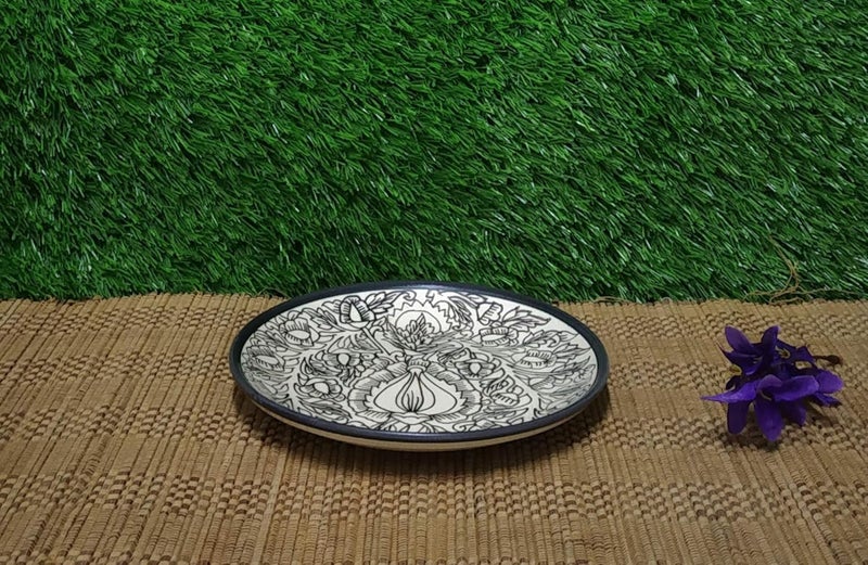 Caffeine Ceramic Handmade Black Peru Breakfast Set (Set of 3) - Image 3
