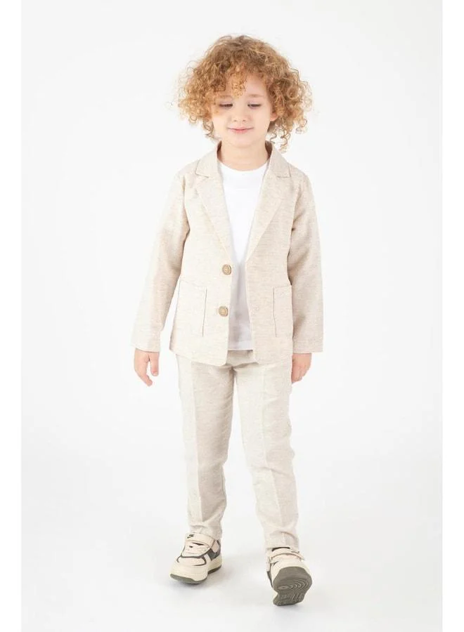 Magu Boys' Cotton Set - Jacket and Pants Combo