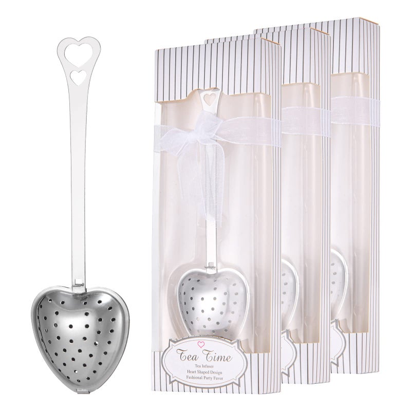 YKLIGTN 30PCS Heart Shape Tea Infusers for Wedding Favors Bridal Shower Favors Bridal Shower Gifts Tea Party Souvenirs Decorations for Guests 