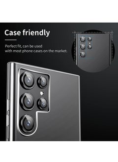 Waldic Camera Lens Glass Protector With Ring For Samsung Galaxy S23 Ultra - Black  - Image 3