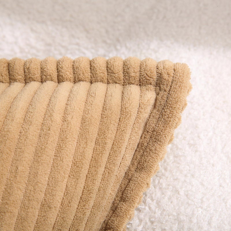 Puncuntex corduroy وسادة رمي الأغطية مجموعة من 2 بوهو زخرفية khaki 20؟ - Image 5