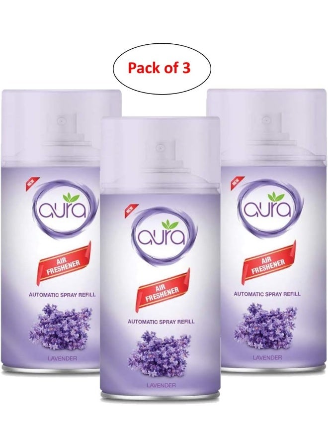 AURA Aura Air Freshener Automatic Spray Refill 250Ml Triple Pack Dry Based Premium Long Lasting Fragrances Designed To Mask And Remove Unpleasant Odors Refresh Lavender  - Image 2