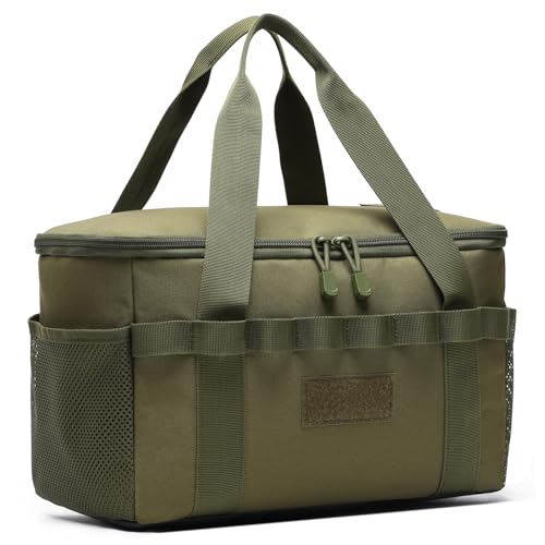 Lemubeane Tactical Camping Storage Bag 14L Tactical Utility Tote Bag Camping Cookware Organizer Trunk Organizer OD Green - Image 1