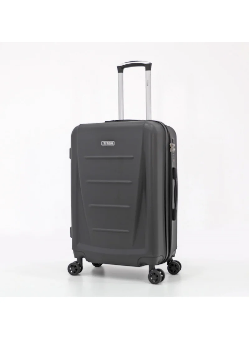 تيتان Hardside Luggage Trolley Bag 3 Pieces Set,Grey (S-20",M-24",L-28")