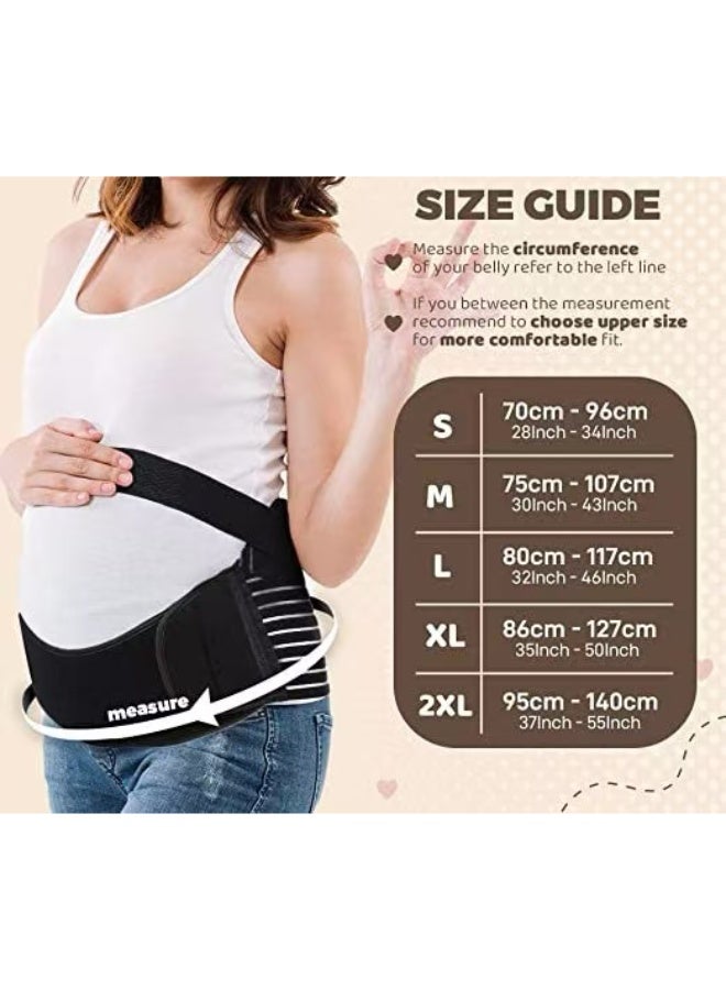 3-in-1 Maternity Belly Support Belt with Shoulder Straps – Adjustable Pregnancy Support Band for Abdomen  Lower Back Relief, Suitable for Mid to Late Pregnancy - Image 5